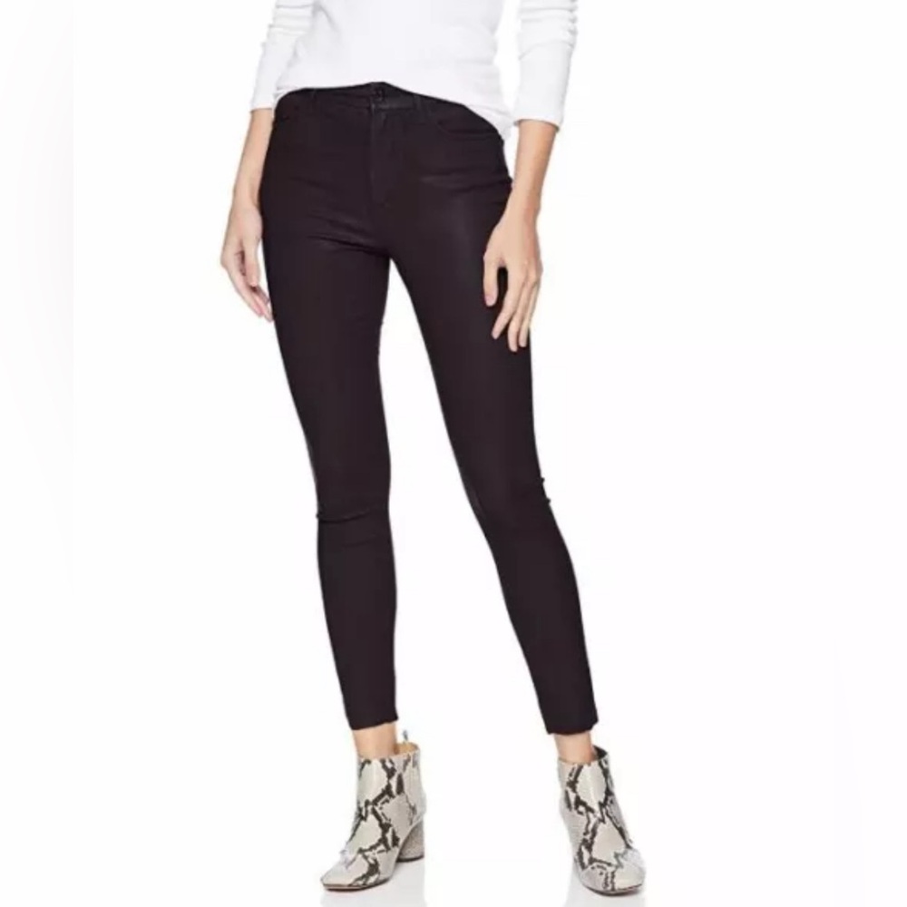 NWT JOE’S THE CHARLIE High Rise Coated Skinny Ankle Brown Pants Size 24